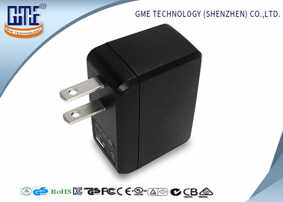China Portable USB Travel Adaptor Single Port 5v 0.5A Black Color For Cell Phone supplier