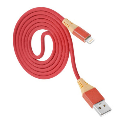 High Safety MFi Certified USB Cable 5V 2.4A Red Color For Phone