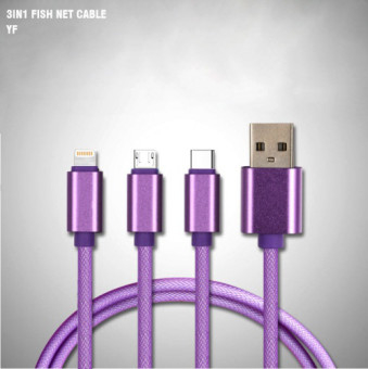 2m Length MFi Certified USB Cable Fish Net Braided For Mobile Phone