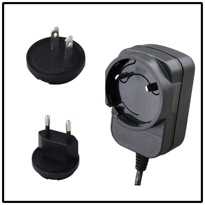 5VDC 1.2A 6W Interchangeable Plug Adapter Portable FCC Certified
